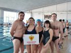 Команда Западно-Сибирского медицинского центра принимает участие в Спартакиаде работников здравоохранения. Первый заплыв